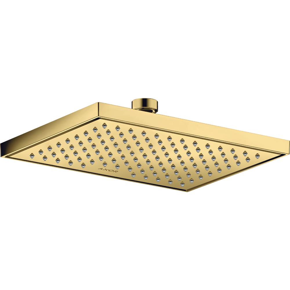 Axor ShowerSolutions Showerhead Square 245/185 1-Jet, 1.5 GPM in Polished Gold Optic