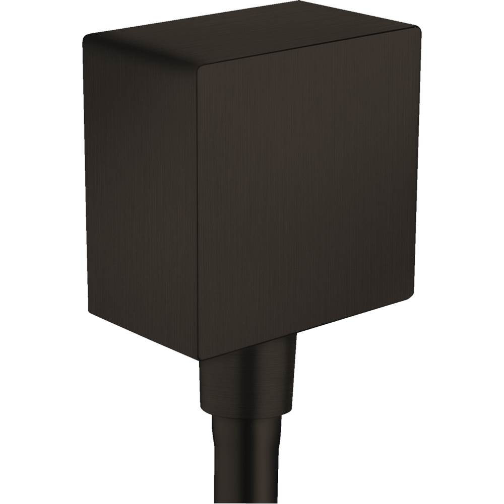 Axor ShowerSolutions Wall Outlet Square with Check Valves in Matte Black