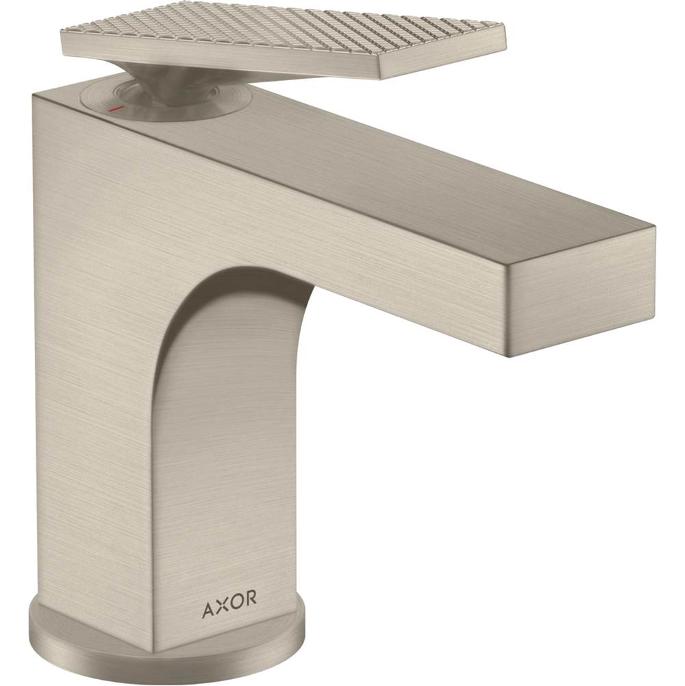 Axor Citterio Single-Hole Faucet 90 with Pop-Up Drain- Rhombic Cut, 1.2 GPM in Brushed Nickel