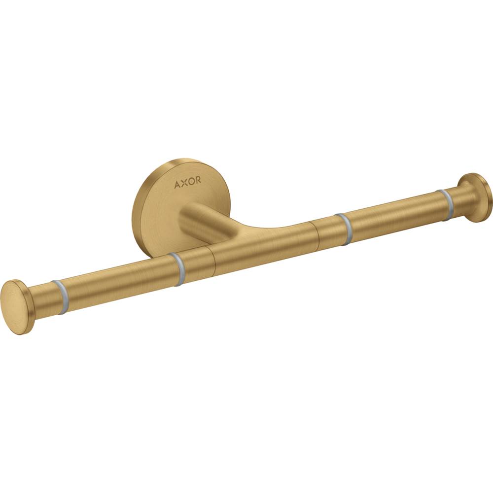 Axor Universal Circular Double Toilet Paper Holder in Brushed Gold Optic