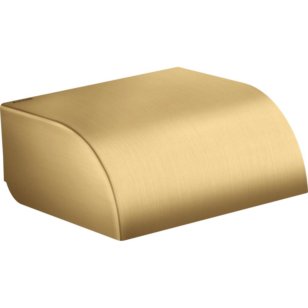 Axor Universal Circular Roll Holder with Cover in Brushed Gold Optic