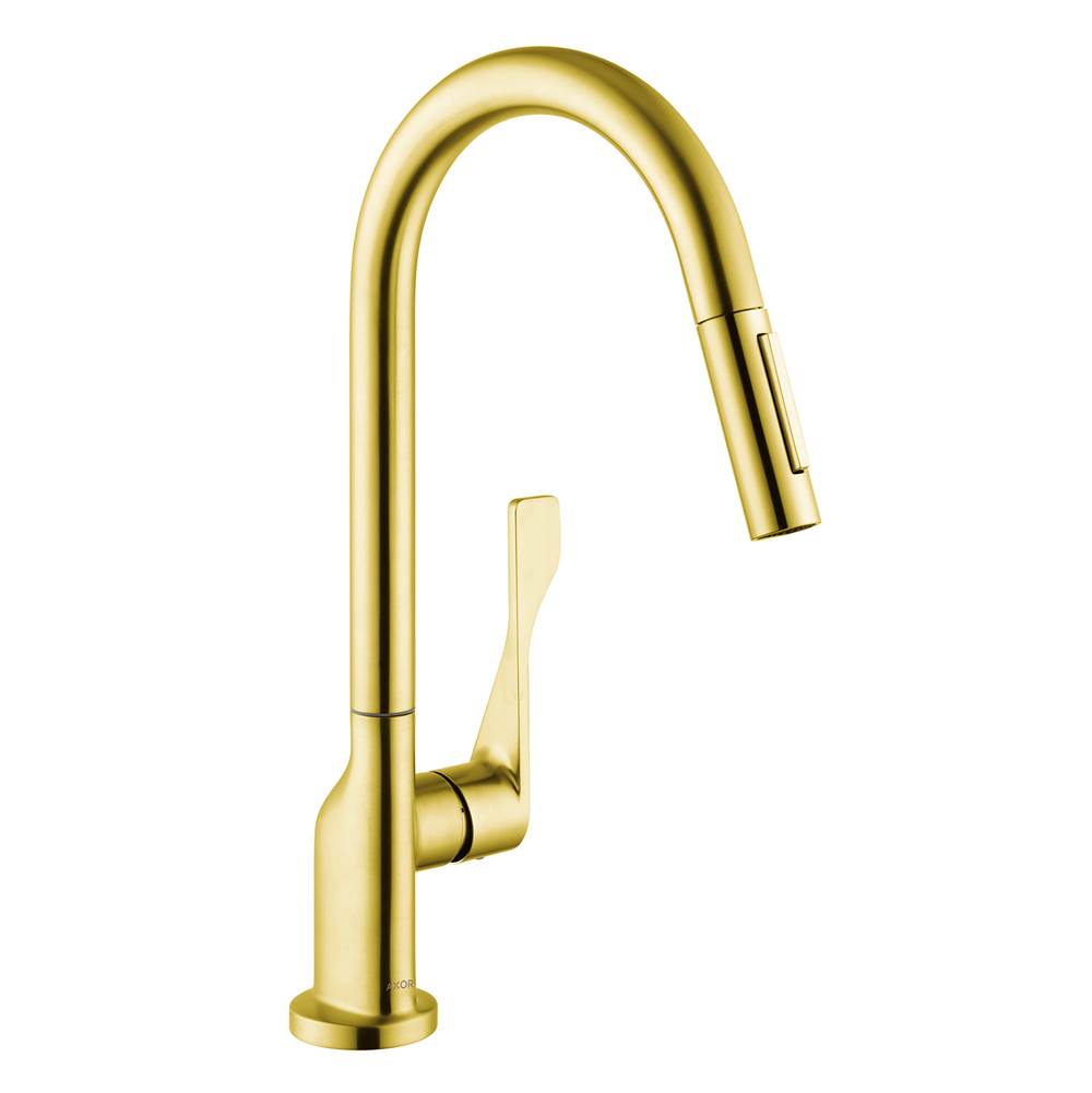Axor Citterio  HighArc Kitchen Faucet 2-Spray Pull-Down, 1.75 GPM in Brushed Gold Optic