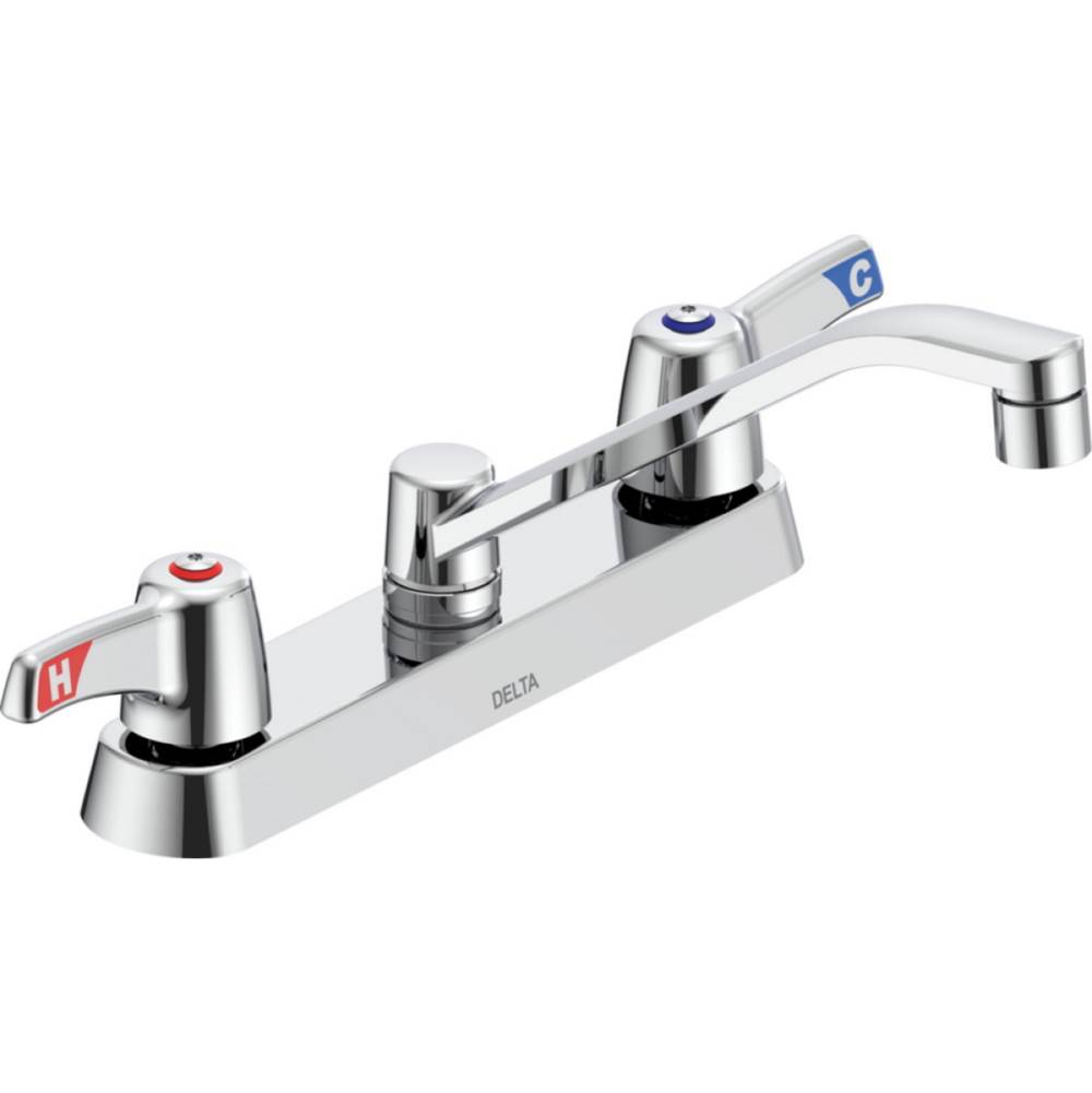 Delta Commercial Commercial 26C3: Two Handle Deck-Mount Faucet