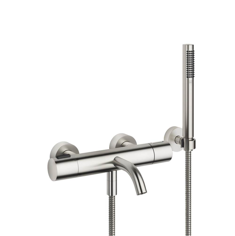 Dornbracht Tub Thermostat For Wall-Mounted Installation With Hand Shower Set In Platinum Matte