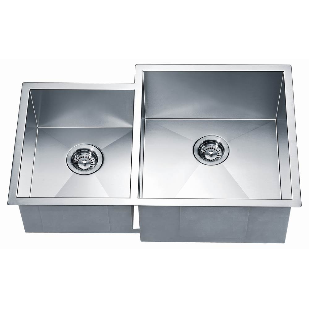Daweier Undermount Double Bowl Square Sink (Small Bowl on Left)