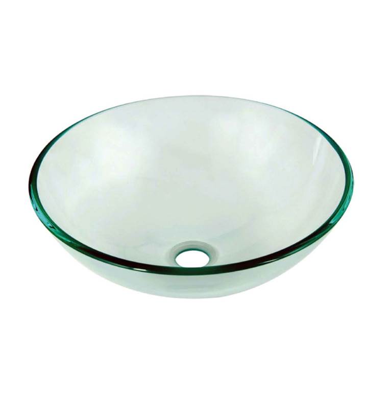 Dawn Dawn® Tempered glass vessel sink-round shape, clear glass