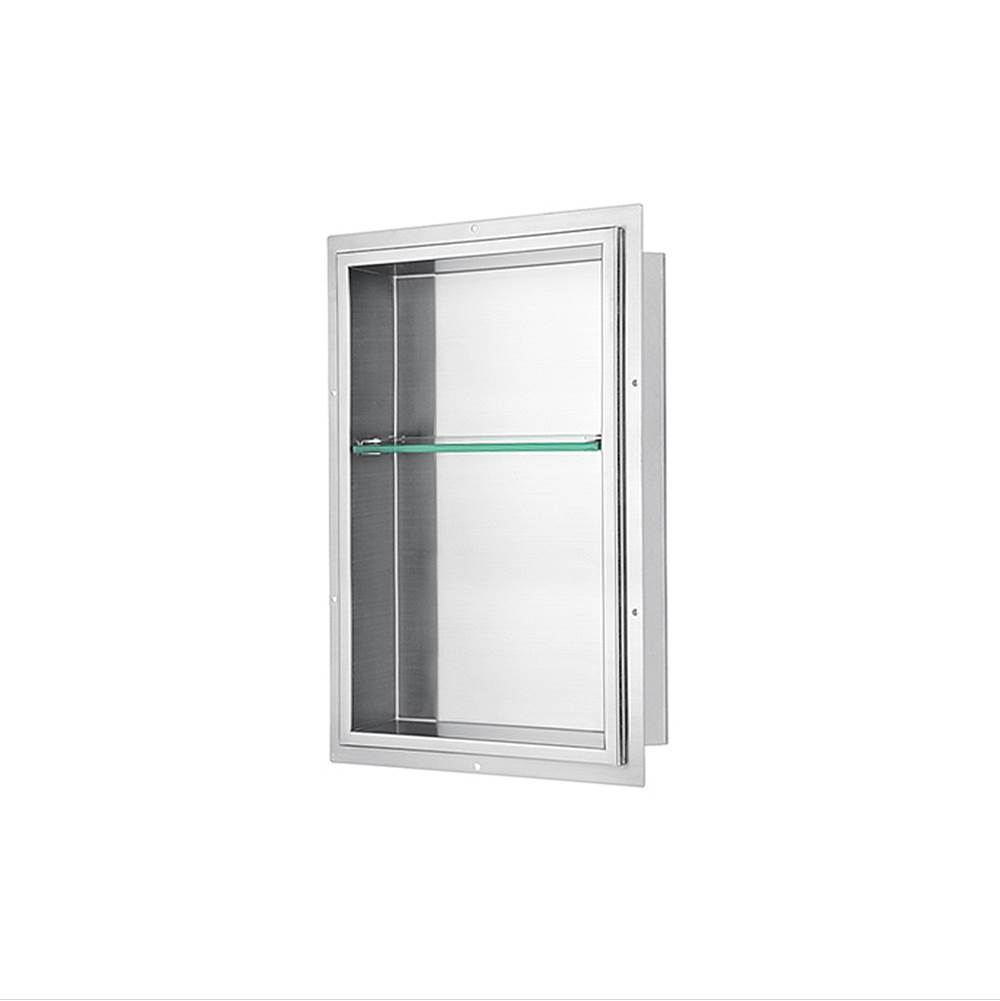 Dawn Dawn® Stainless Steel Finished Shower Niche with One Glass Shelf