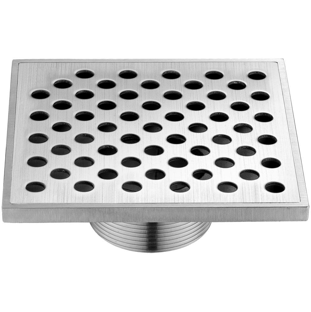Dawn Shower square drain--9G, 304type stainless steel, polished, satin finish: 5''Lx5''Wx2''D