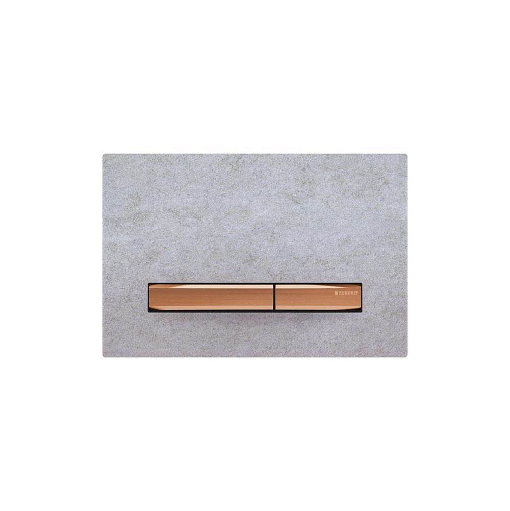 Geberit Geberit actuator plate Sigma50 for dual flush, metal colour red gold: red gold, concrete look