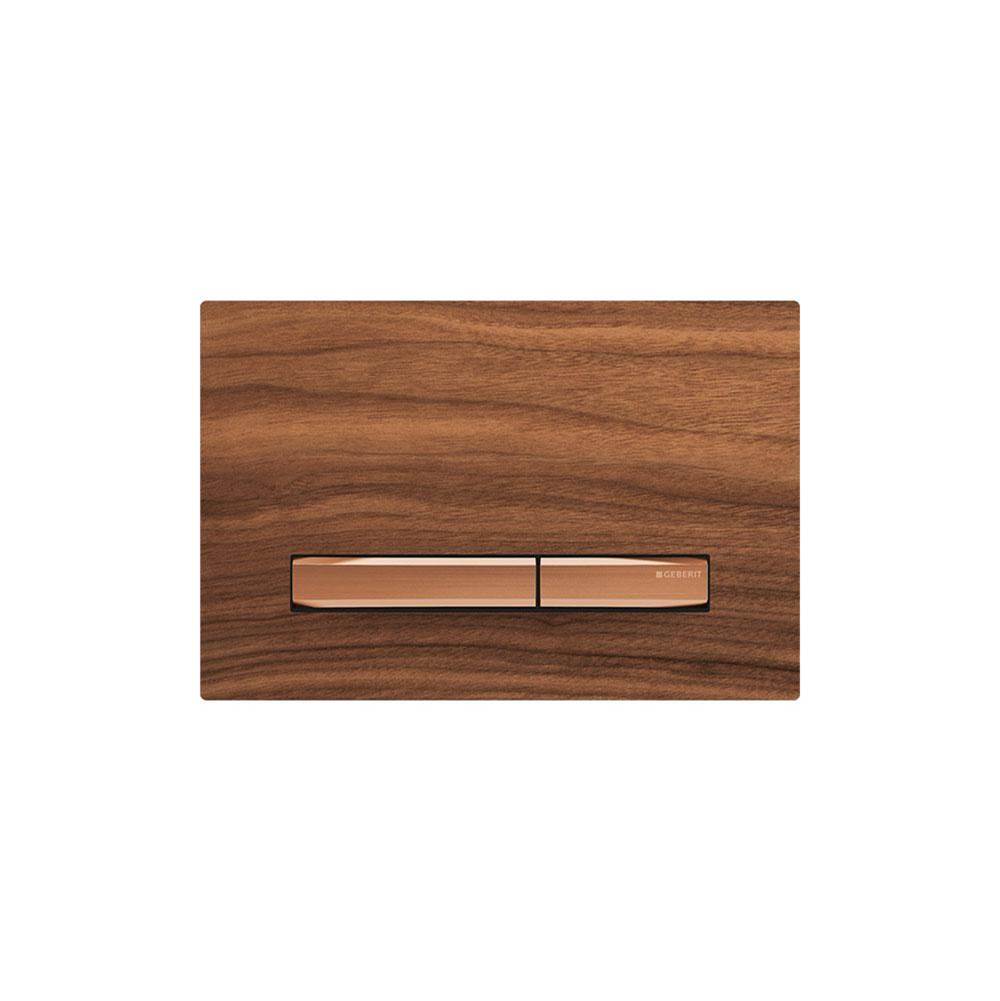 Geberit Geberit actuator plate Sigma50 for dual flush, metal colour red gold: red gold, black walnut