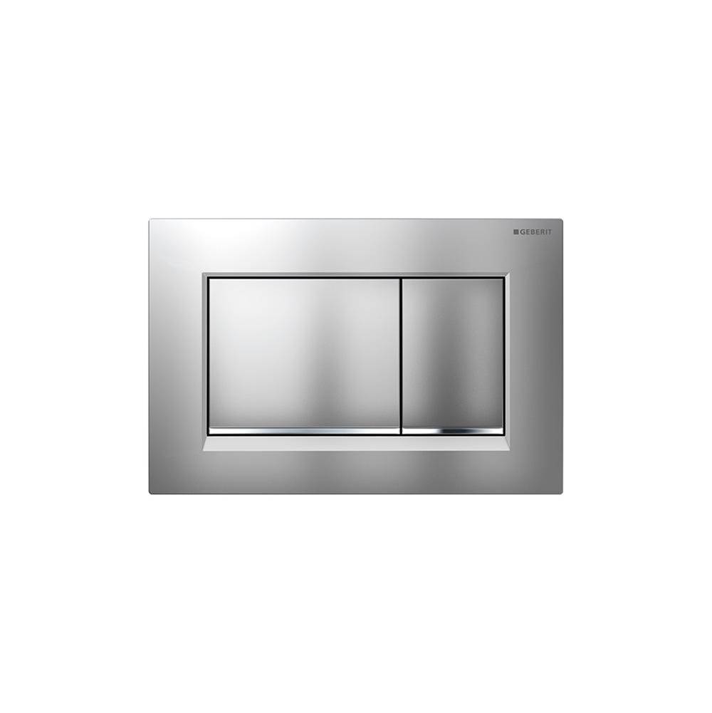 Geberit Geberit actuator plate Sigma30 for dual flush: matt chrome-coated, easy-to-clean coated, bright chrome-plated