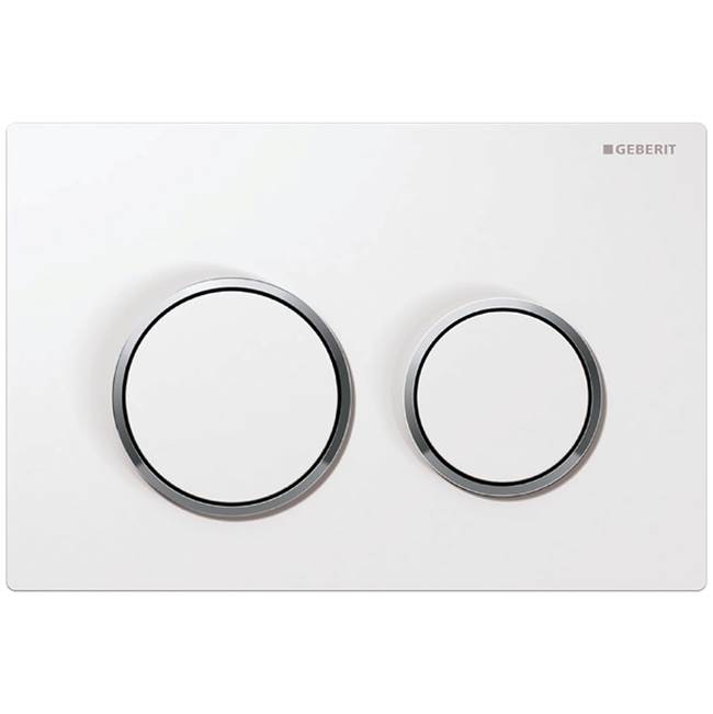 Geberit Geberit actuator plate Omega20 for dual flush: white / bright chrome / white
