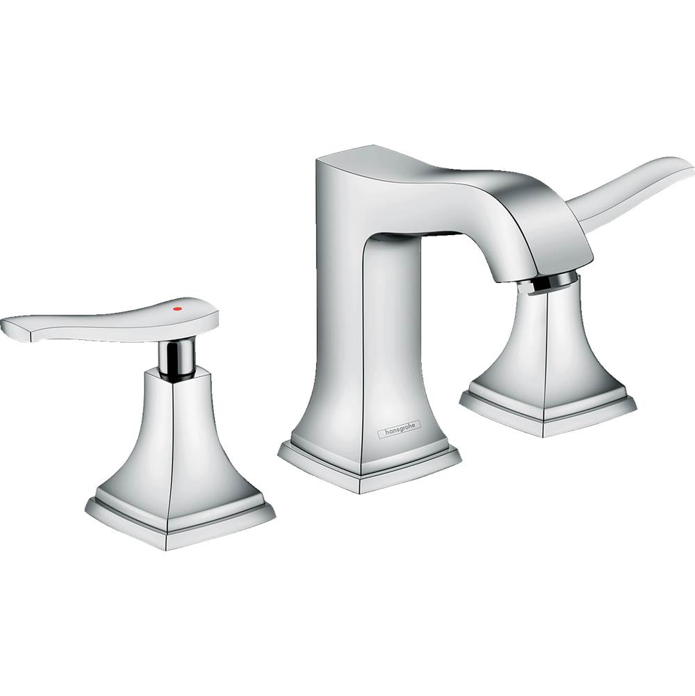 Hansgrohe Metropol Classic Widespread Faucet 110 with Lever Handles and Pop-Up Drain, 0.5 GPM in Chrome