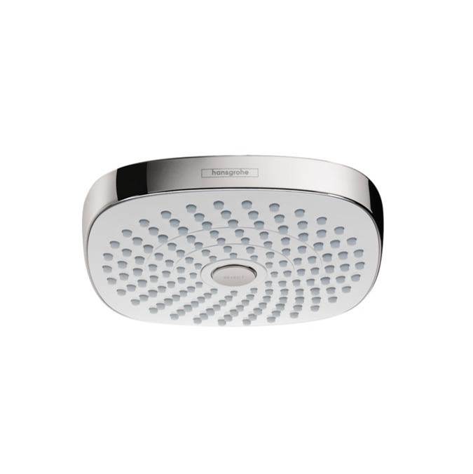 Hansgrohe Croma Select E Showerhead 180 2-Jet, 1.8 GPM in White / Chrome