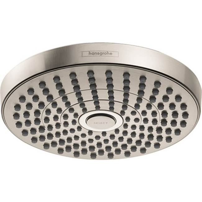 Hansgrohe Croma Select S Showerhead 180 2-Jet, 2.5 GPM  in Brushed Nickel