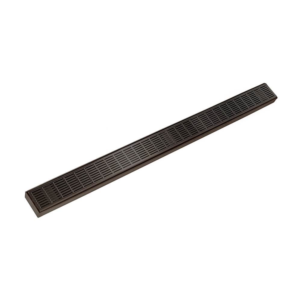 Infinity Drain 24'' FX Series Complete Kit with Perforated Slotted Grate in Oil Rubbed Bronze