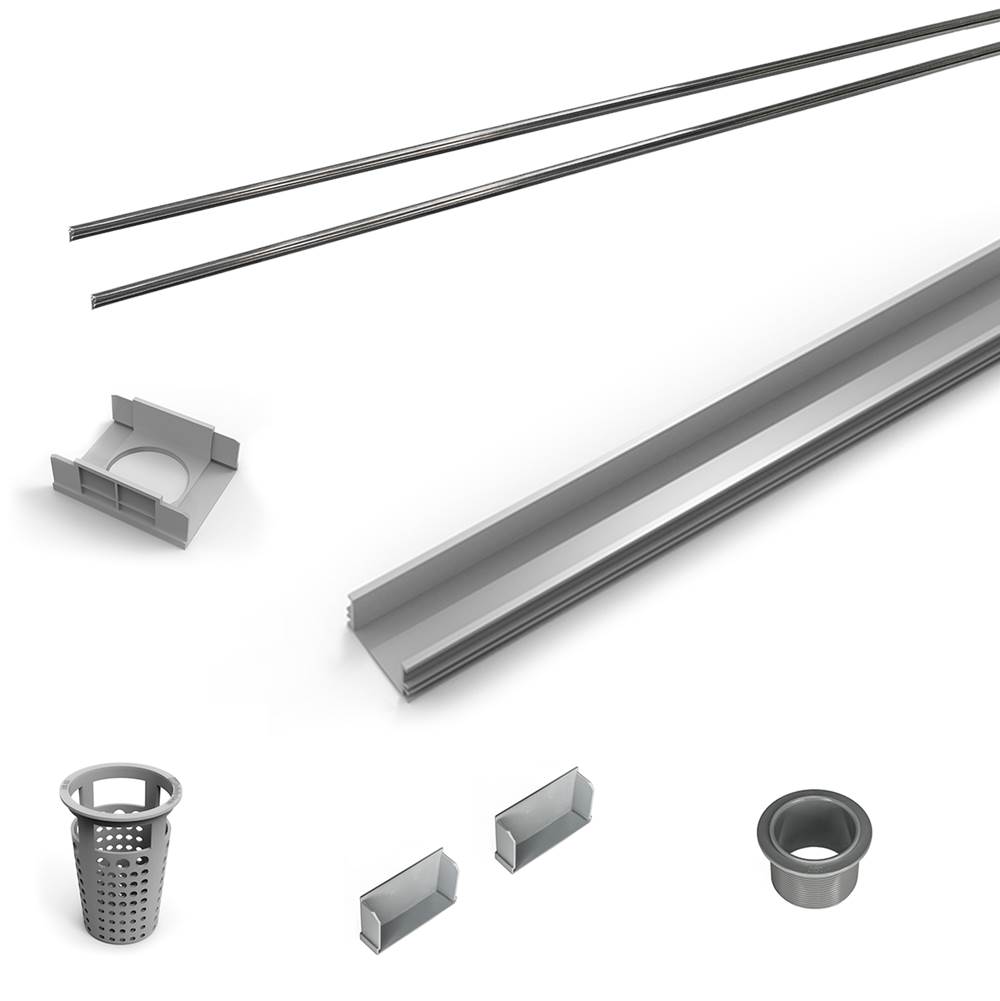 Infinity Drain 36'' Rough Only Kit for S-LAG 65, S-LT 65, and S-LTIF 65 series. Includes PVC Components and Channel Trim