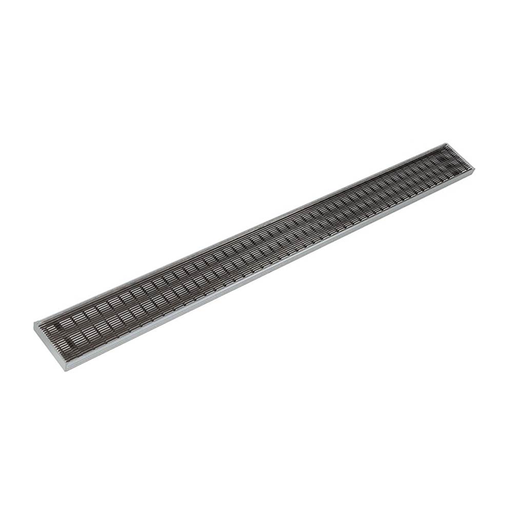 Infinity Drain 96'' S-PVC Series Complete Kit with 4'' Wedge Wire Grate in Oil Rubbed Bronze