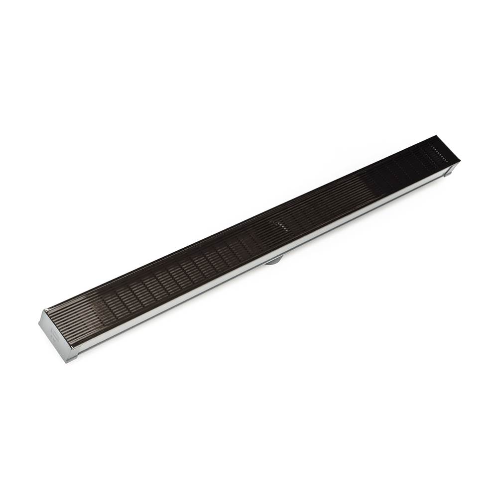 Infinity Drain 60'' S-PVC Series Low Profile Complete Kit with 2 1/2'' Wedge Wire Grate in Oil Rubbed Bronze