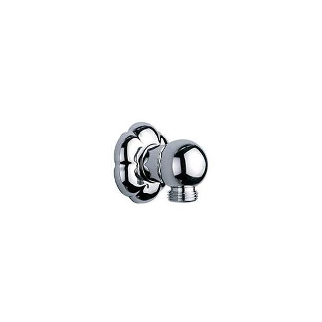 Joerger Florale Crystal Wall Elbow Connection  1/2'', Without Cradle, Polished Chrome