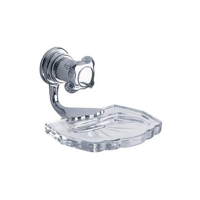 Joerger Mink Aphrodite Series Wall-Mount Soap Dish With Crystal Glass Tray