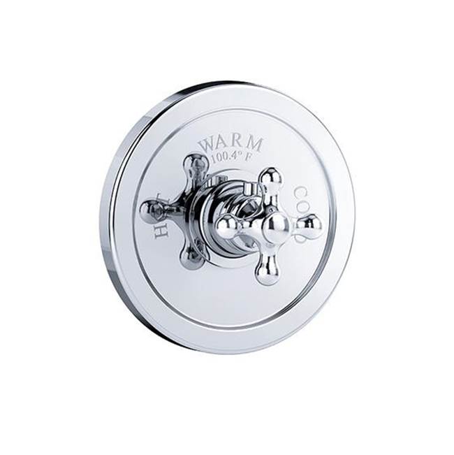 Joerger Ramses Albano Concealed Wall Thermostat 3/4'', Trim Set, Polished Nickel
