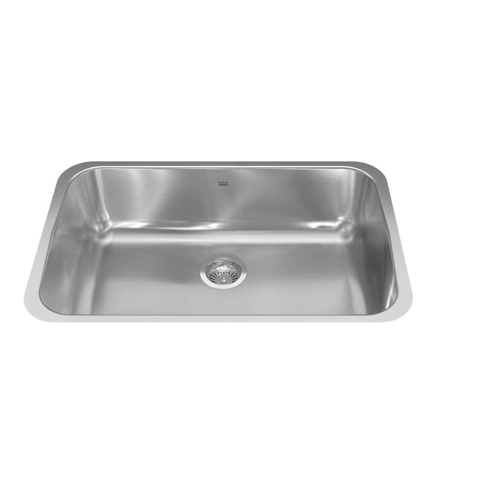 Kindred Reginox 29.75-in LR x 18.75-in FB x 8.5-in DP Undermount Single Bowl Stainless Steel Kitchen Sink, NS1930U-9N