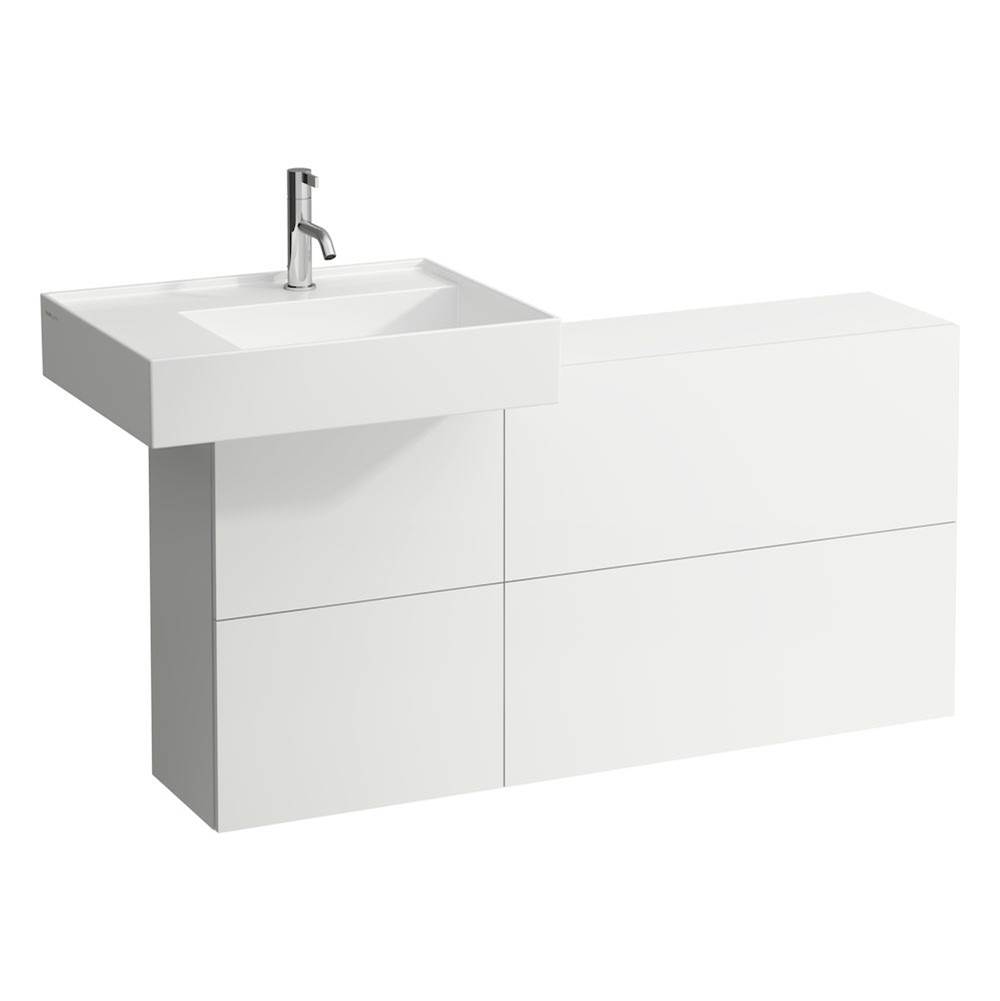 Laufen Sideboard ONLY with 1 door and 2 flaps, basin left, matching washbasins 810334, 810335, 810338, 810339, 812332 (only tap bank left), 813332, 815331