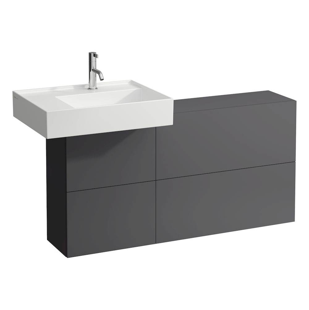 Laufen Sideboard ONLY with 1 door and 2 flaps, basin left, matching washbasins 810334, 810335, 810338, 810339, 812332 (only tap bank left), 813332, 815331
