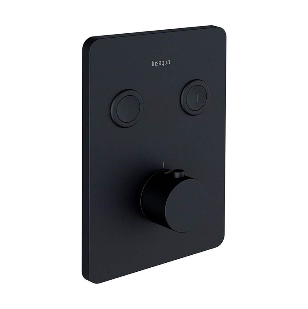 In2aqua Urban X Thermostatic Valve Trim Kit With 2 Push-Button, Matte Black