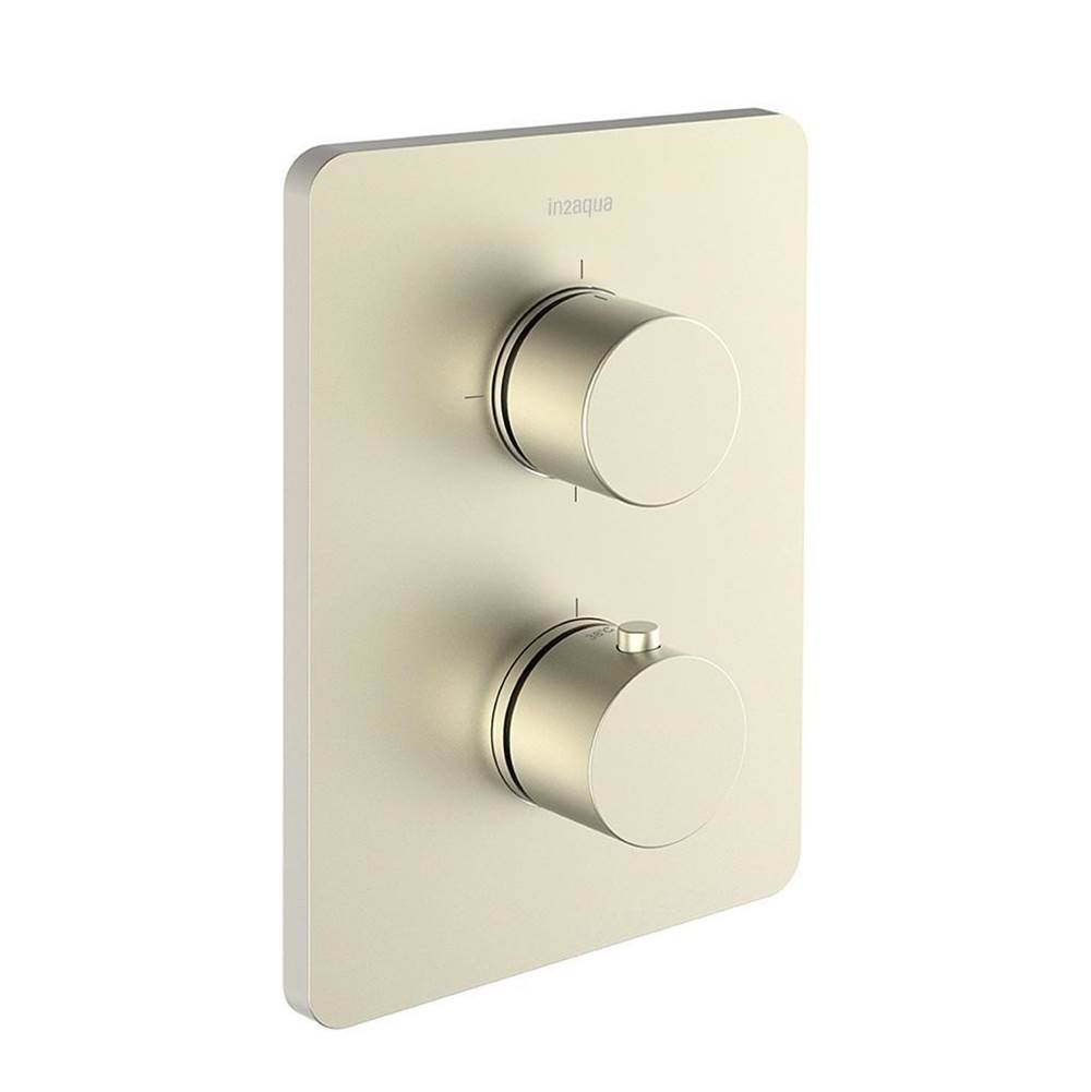 In2aqua Urban X Thermostatic Valve Trim Kit With Volume Control And Manual Diverter, Brushed Nickel