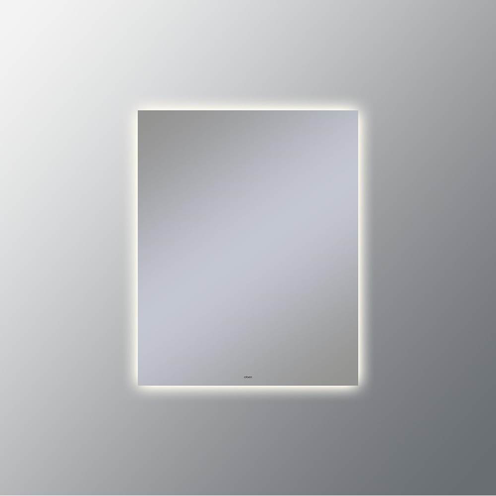 Robern Vitality Lighted Mirror, 24'' x 30'' x 1-3/4'', Rectangle, Glow Light Pattern, 3000K Temperature (Warm Light), Dimmable, Defogger