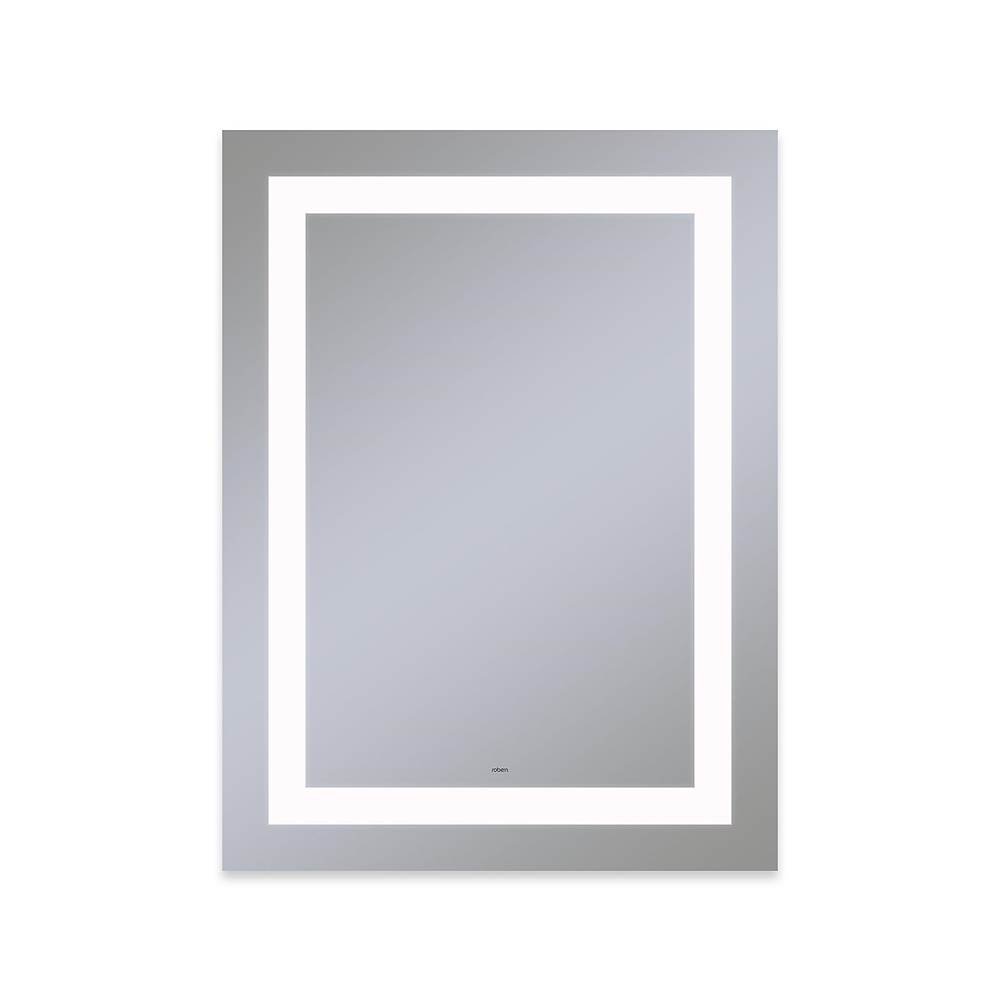 Robern Vitality Lighted Mirror, 30'' x 40'' x 1-3/4'', Rectangle, Inset Light Pattern, 4000K Temperature (Cool Light), Dimmable, Defogger