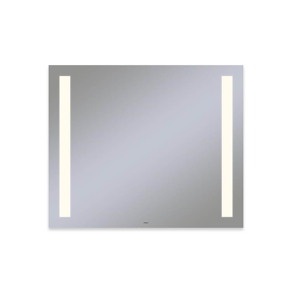 Robern Vitality Lighted Mirror, 36'' x 30'' x 1-3/4'', Rectangle, Column Light Pattern, 2700K Temperature (Warm Light), Dimmable, Defogger