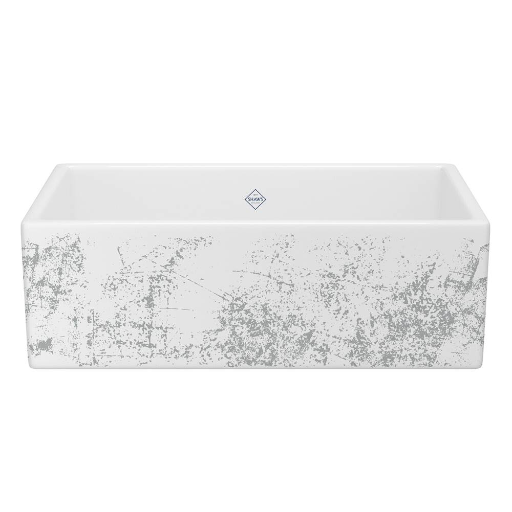 Rohl Shaker™ 33'' Single Bowl Farmhouse Apron Front Fireclay Kitchen Sink With Metallic Design