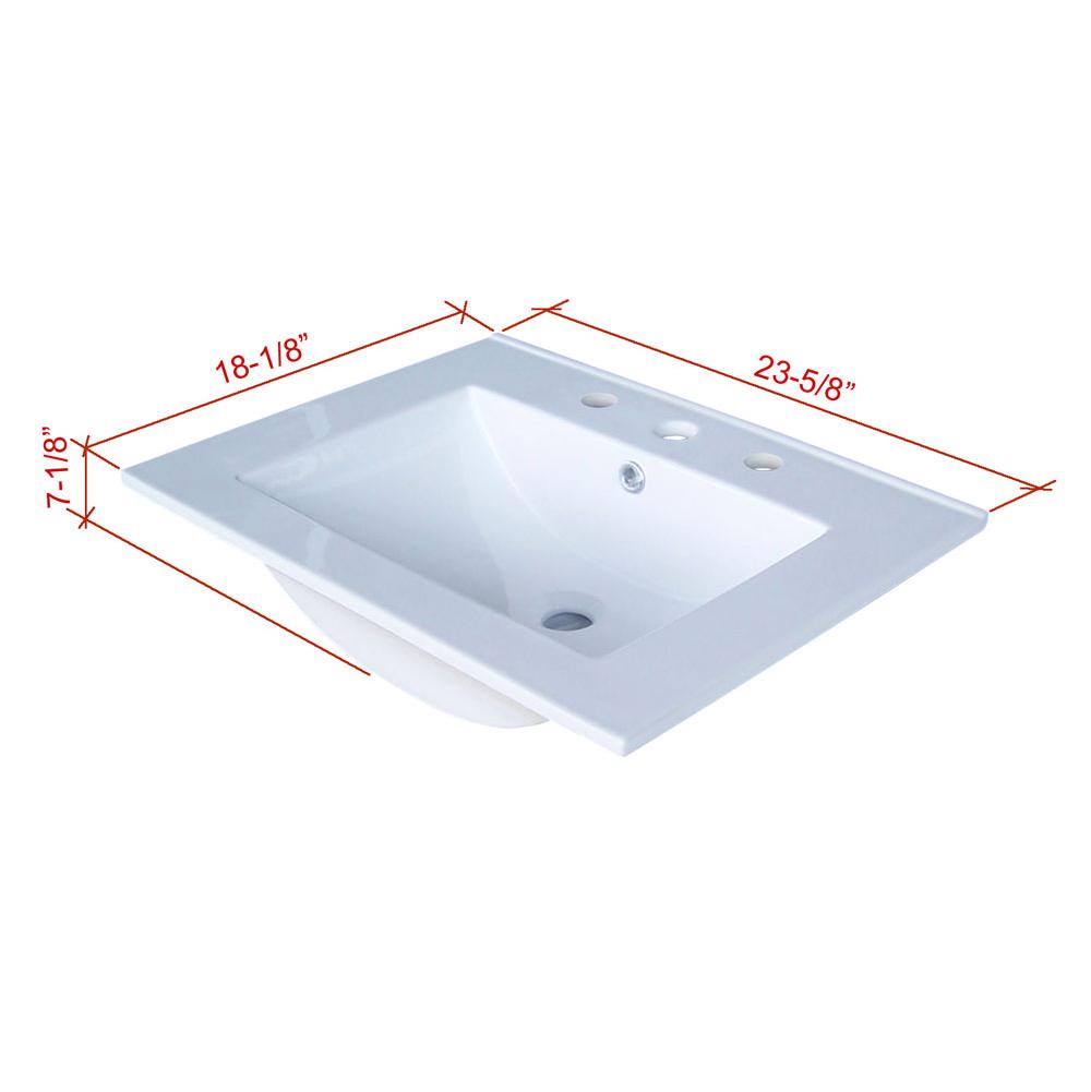 Sagehill Designs 23-5/8''W x 18-1/8''D Ceramic Sink - White