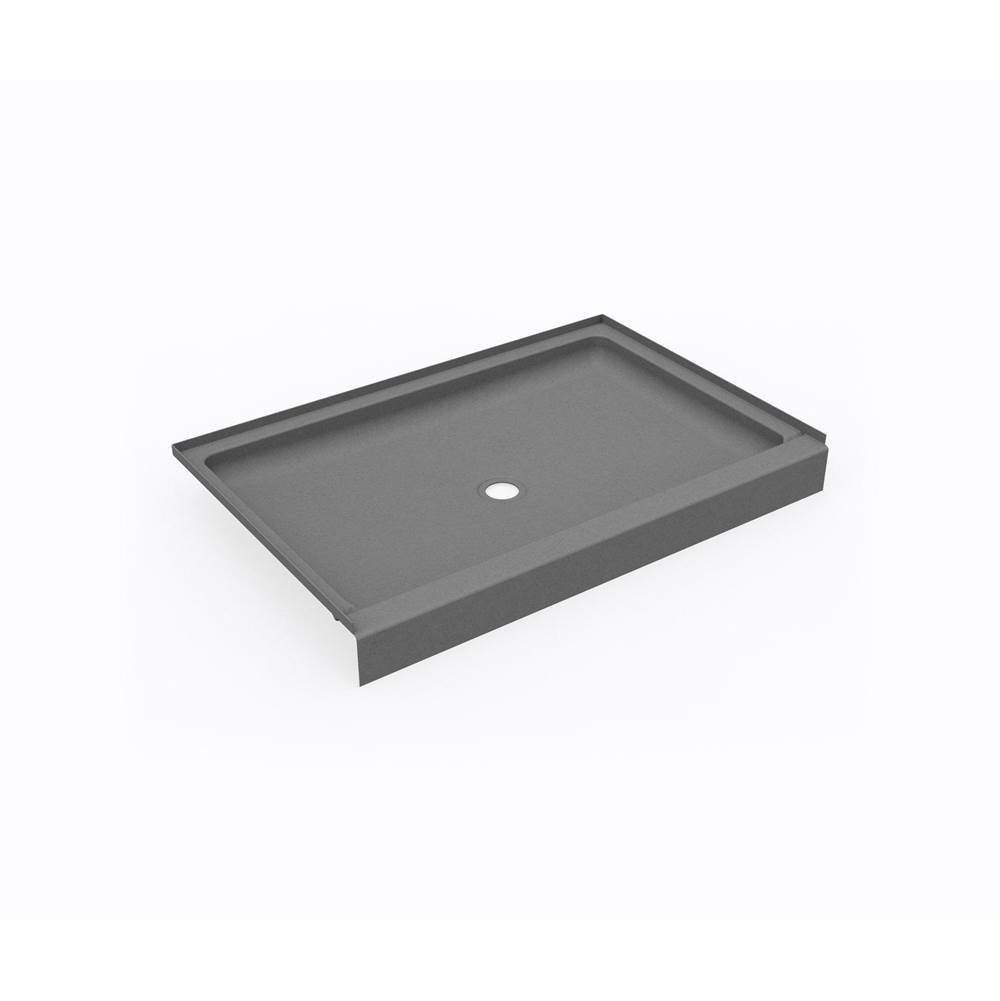 Swan SS-3248 32 x 48 Swanstone® Alcove Shower Pan with Center Drain Ash Gray