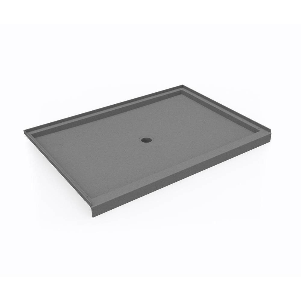 Swan SS-4260 42 x 60 Swanstone® Alcove Shower Pan with Center Drain Ash Gray