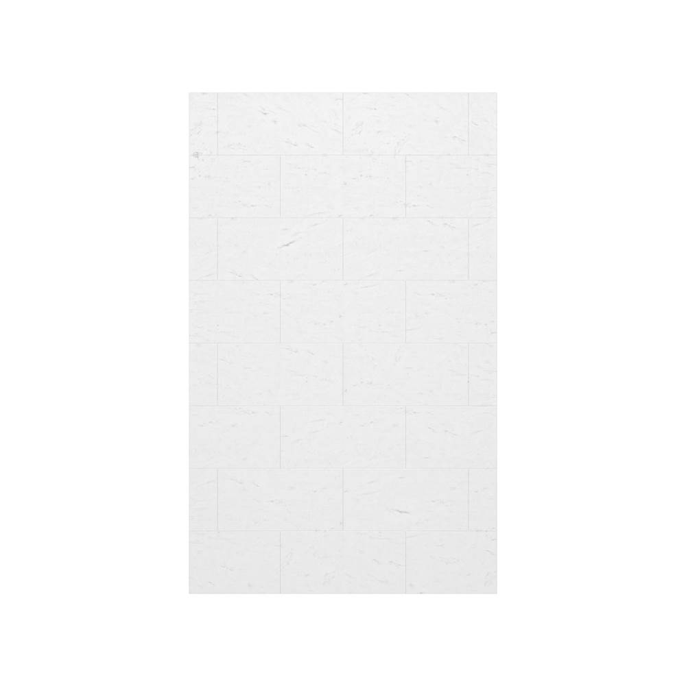 Swan TSMK-9662-1 62 x 96 Swanstone® Traditional Subway Tile Glue up Bathtub and Shower Single Wall Panel in Carrara