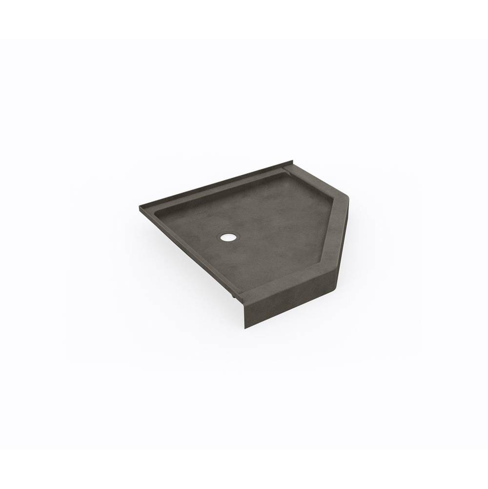 Swan SS-36NEO 36 x 36 Swanstone® Corner Shower Pan with Center Drain Charcoal Gray