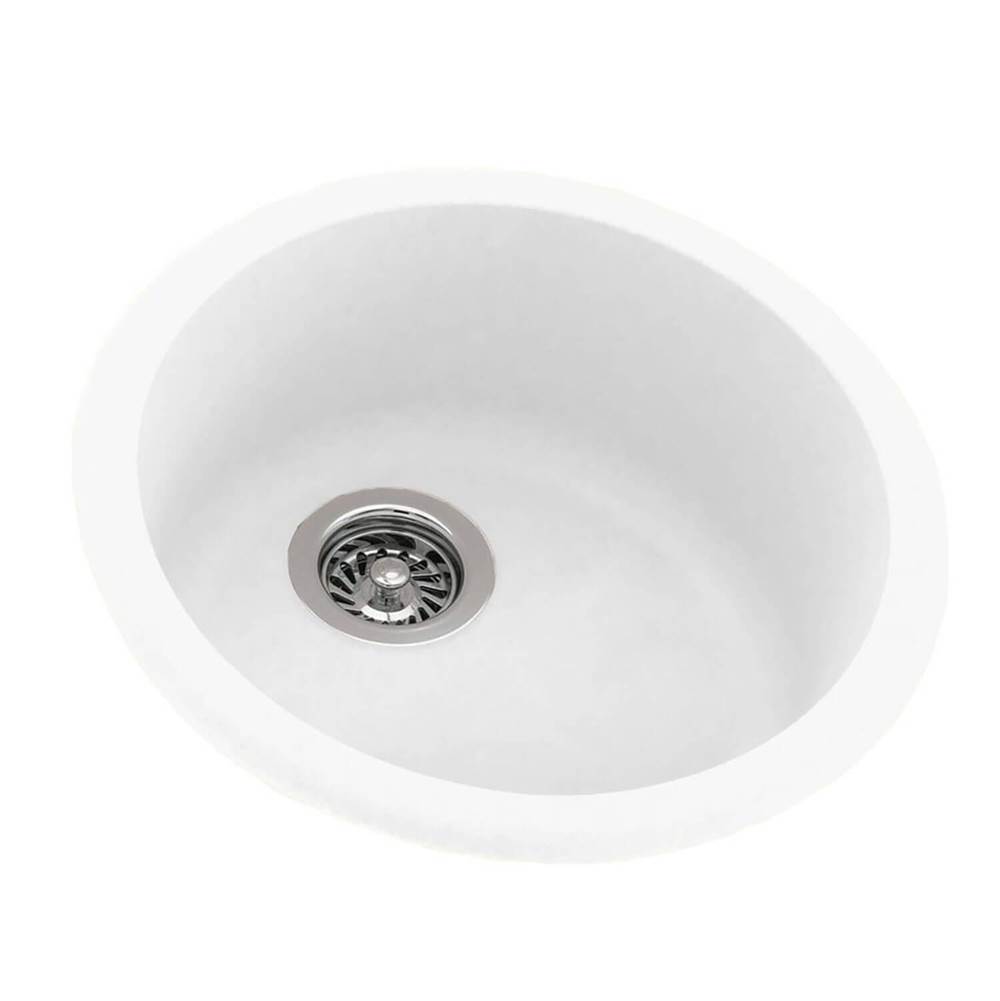 Swan USRB-18 Swanstone® Undermount Round Bowl Sink in White