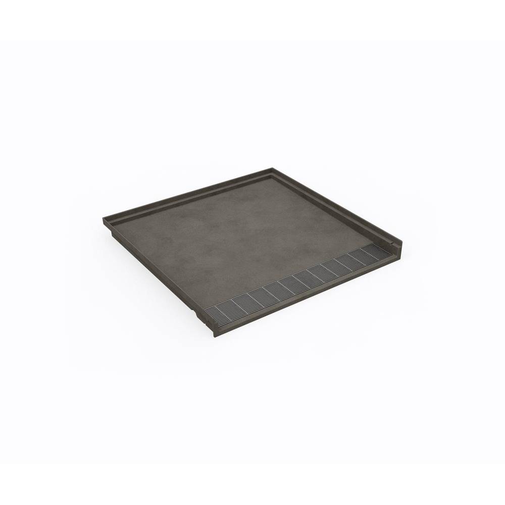 Swan STF-3838 38 x 38 Performix Alcove Shower Pan with Center Drain Charcoal Gray