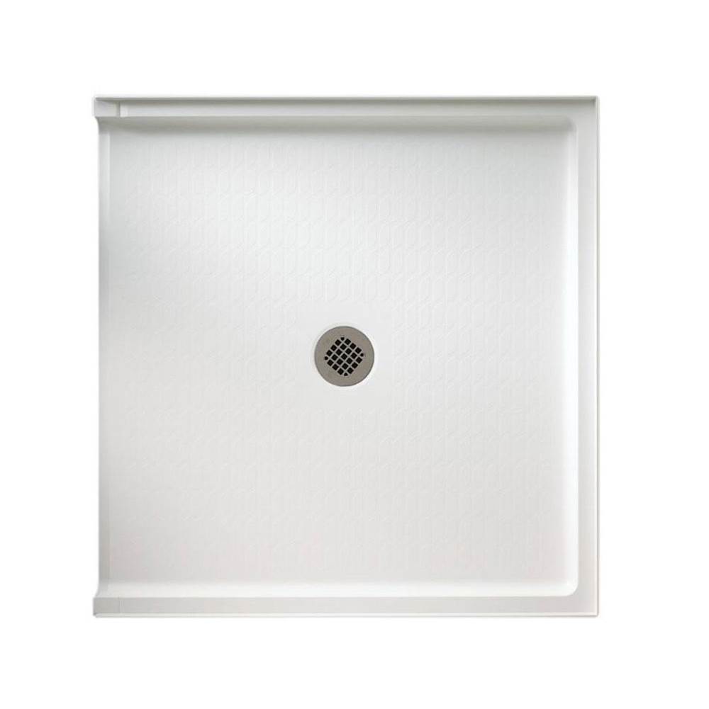 Swan STS-3738 37 x 38 Swanstone Alcove Shower Pan with Center Drain in Ice