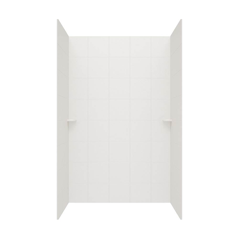 Swan SQMK96-3662 36 x 62 x 96 Swanstone® Square Tile Glue up Shower Wall Kit in Birch