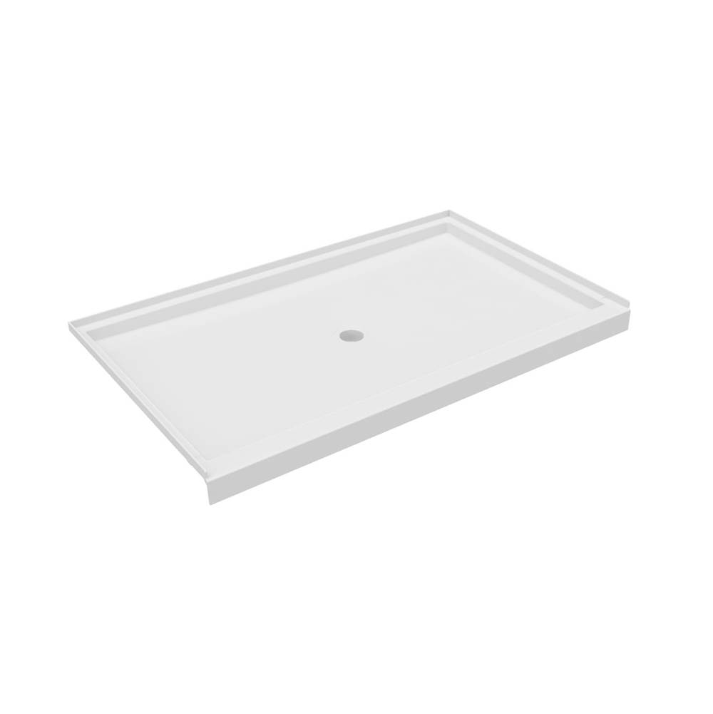 Swan SS-3660 36 x 60 Swanstone® Alcove Shower Pan with Center Drain in White