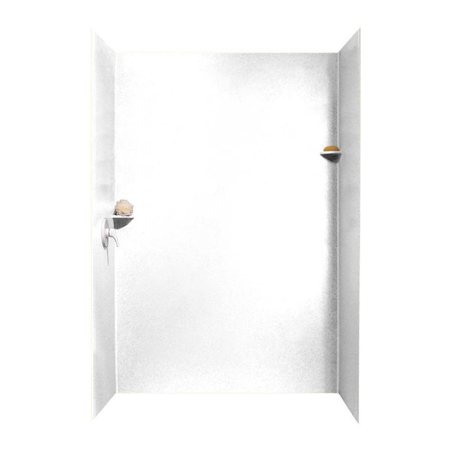 Swan SK-366296 36 x 62 x 96 Swanstone® Smooth Glue up Shower Wall Kit in White