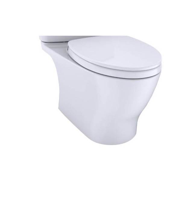 TOTO Nexus® Two-Piece Elongated 1.28 GPF Universal Height Toilet Bowl Only with CEFIONTECT®, WASHLET® plus Ready, Cotton White