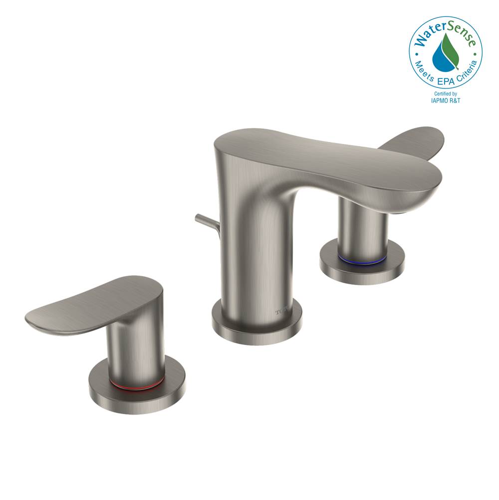 TOTO Toto® Go Series 1.2 Gpm Two Handle Widespread Bathroom Sink Faucet With Drain Assembly, Brushed Nickel