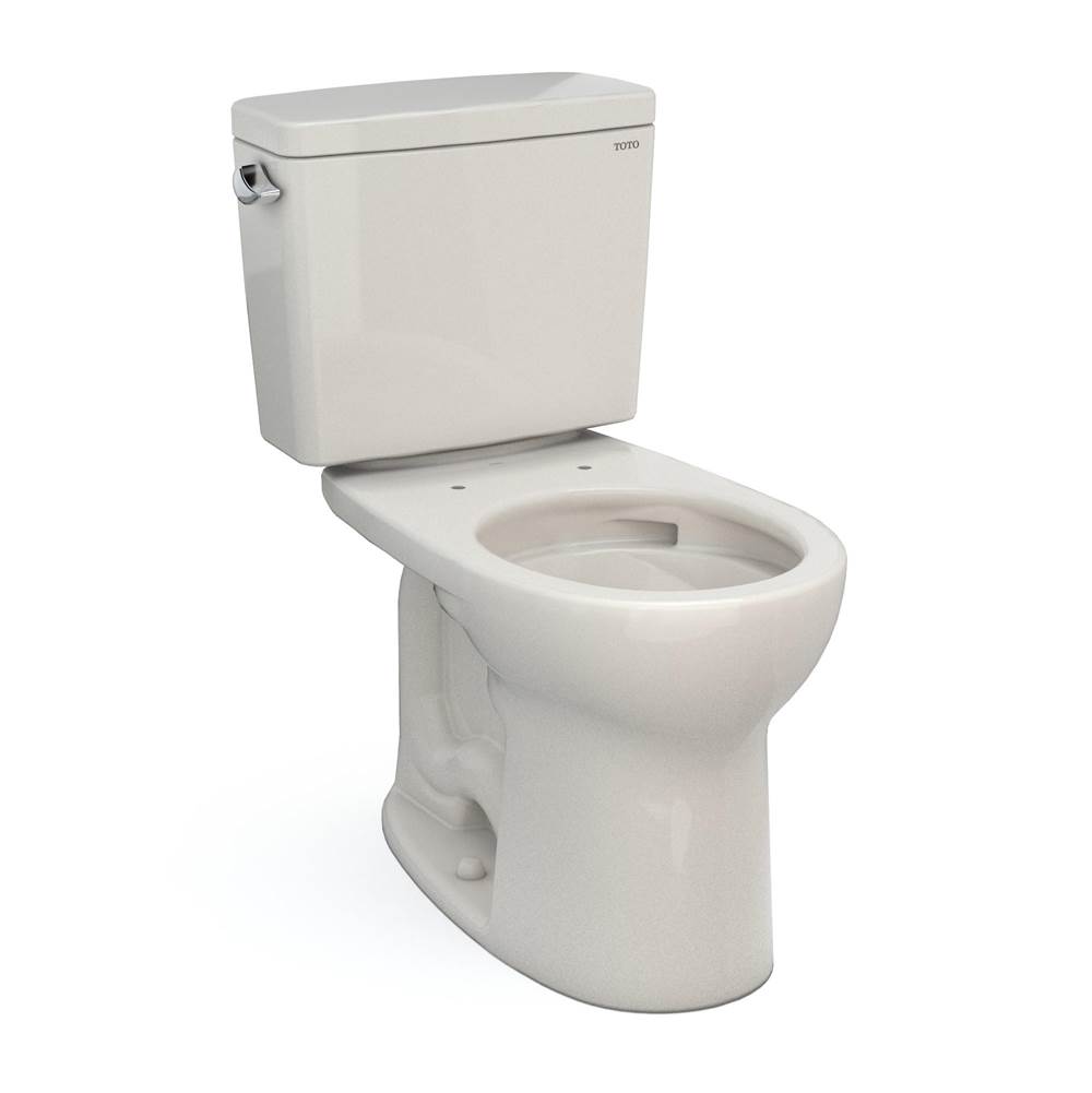 TOTO Toto® Drake® Two-Piece Round 1.6 Gpf Universal Height Tornado Flush® Toilet With Cefiontect®, Sedona Beige