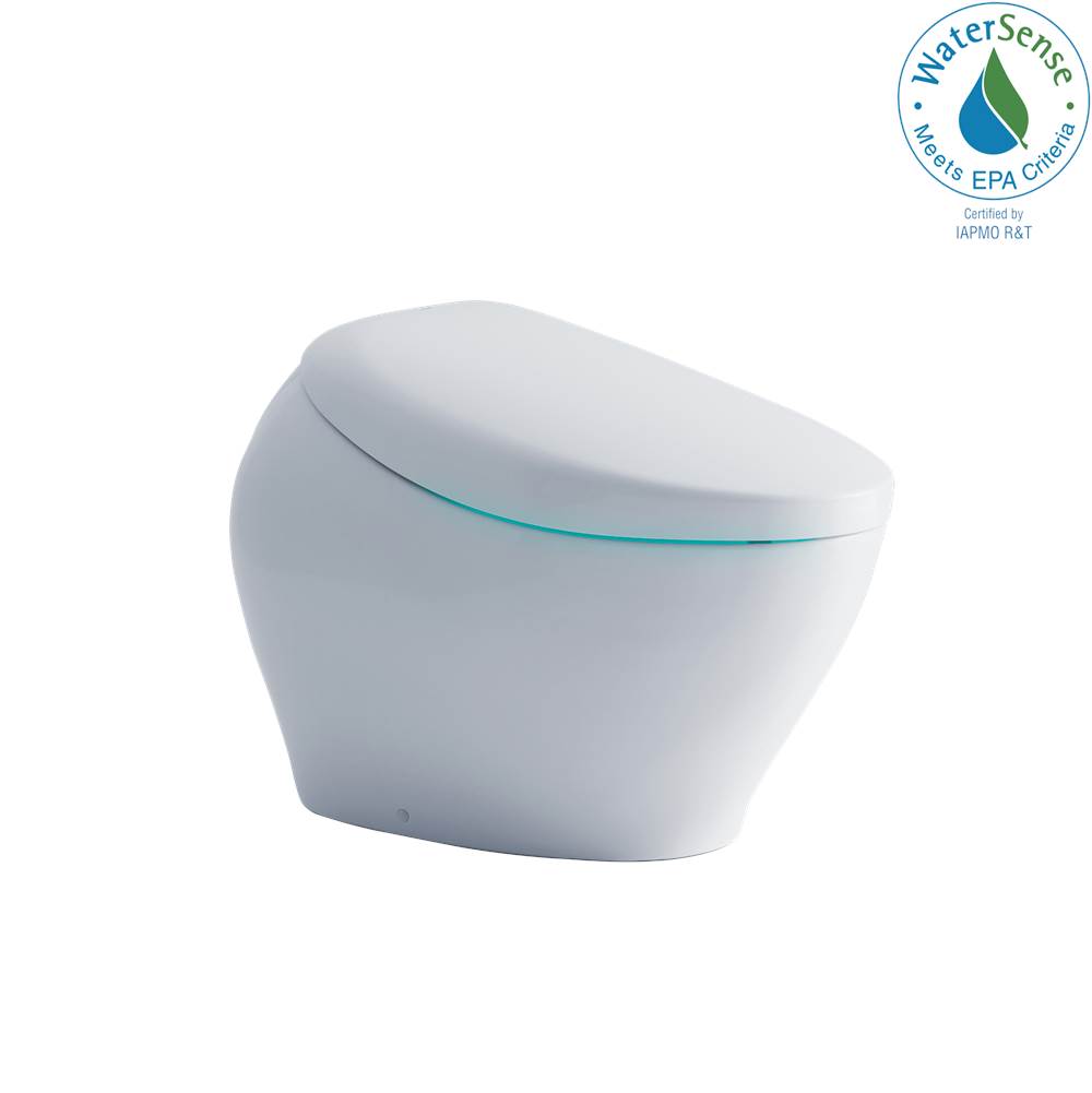 TOTO TOTO NEOREST NX2 Dual Flush 1.0 or 0.8 GPF Toilet with Integrated Bidet Seat and EWATER plus and ACTILIGHT, Cotton White - MS903CUMFXNo.01